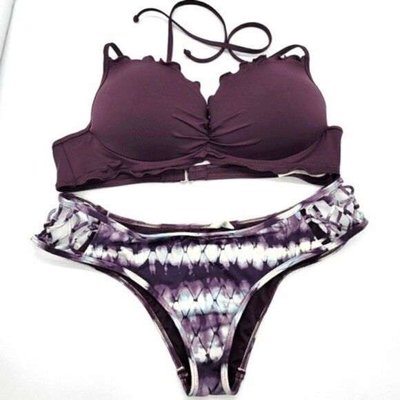 HOBIE Tie Dye/ Purple Bikini Set - Picture 1 of 13